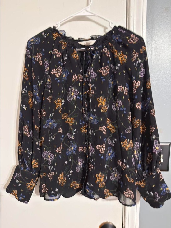 per una Tops - per una Black Floral Tie-Front Blouse